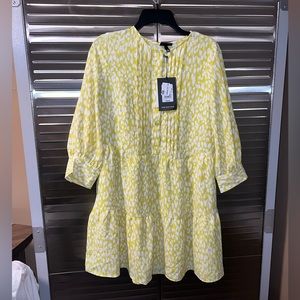 Yellow Who What Wear Smock Dress Size Small